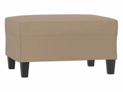 Reposapiés|Reposapiés de cuero sintético color capuchino 70x55x41 cm ES636968