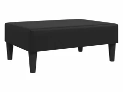 Reposapiés de cuero sintético 77x55x31 cm ES525290 Negro Discount