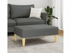 Reposapiés de tela oscuro 77x55x31 cm Gris Online