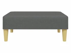 Reposapiés de tela oscuro 77x55x31 cm Gris Online