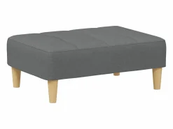 Reposapiés de tela oscuro 77x55x31 cm Gris Sale