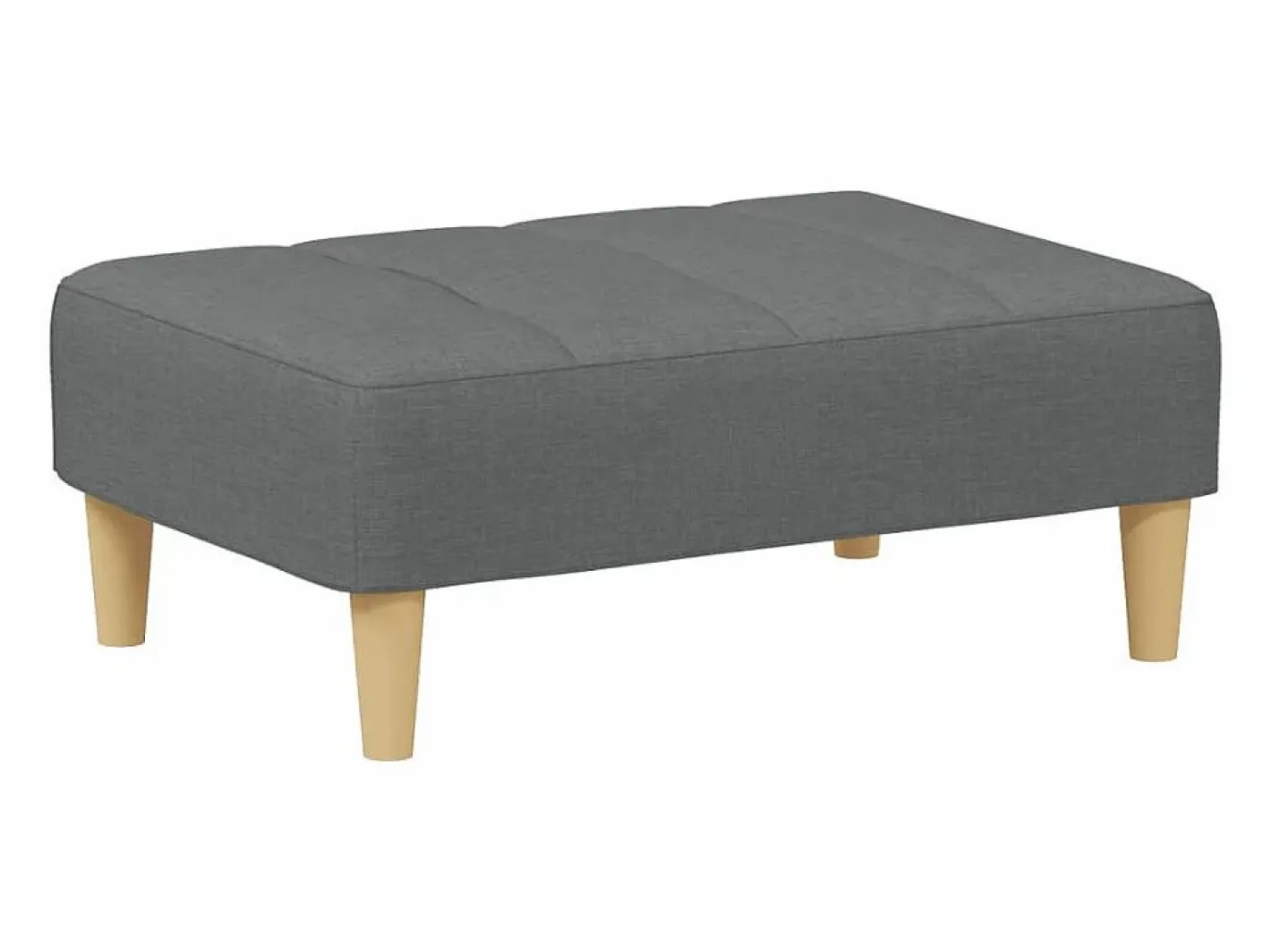 Reposapiés de tela oscuro 77x55x31 cm Gris Sale