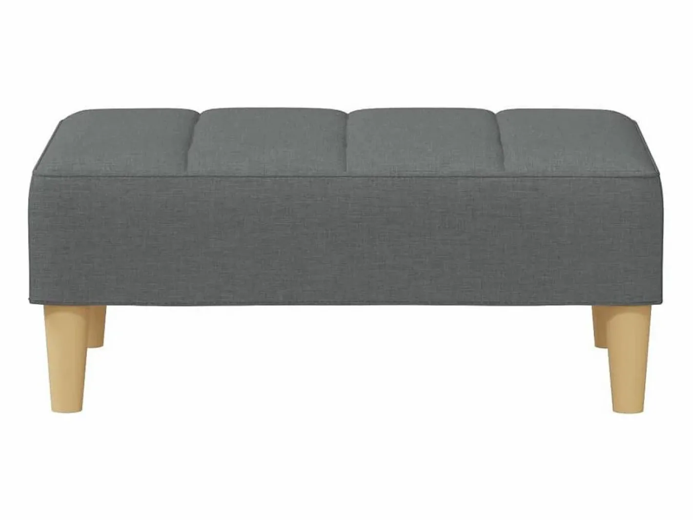 Reposapiés de tela oscuro 77x55x31 cm Gris Sale