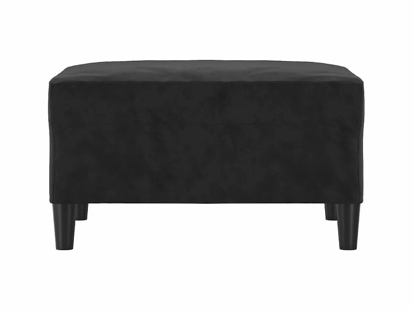 Reposapiés de terciopelo 70x55x41 cm ES14570 Negro New