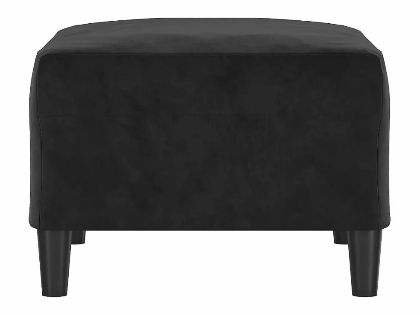 Reposapiés de terciopelo 70x55x41 cm ES14570 Negro New