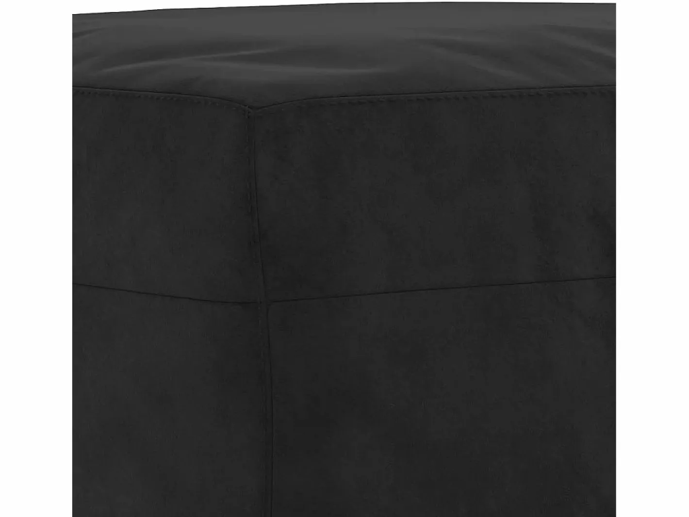 Reposapiés de terciopelo 70x55x41 cm ES14570 Negro New