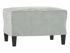 Reposapiés Claro 60x50x41 cm Terciopelo Gris New