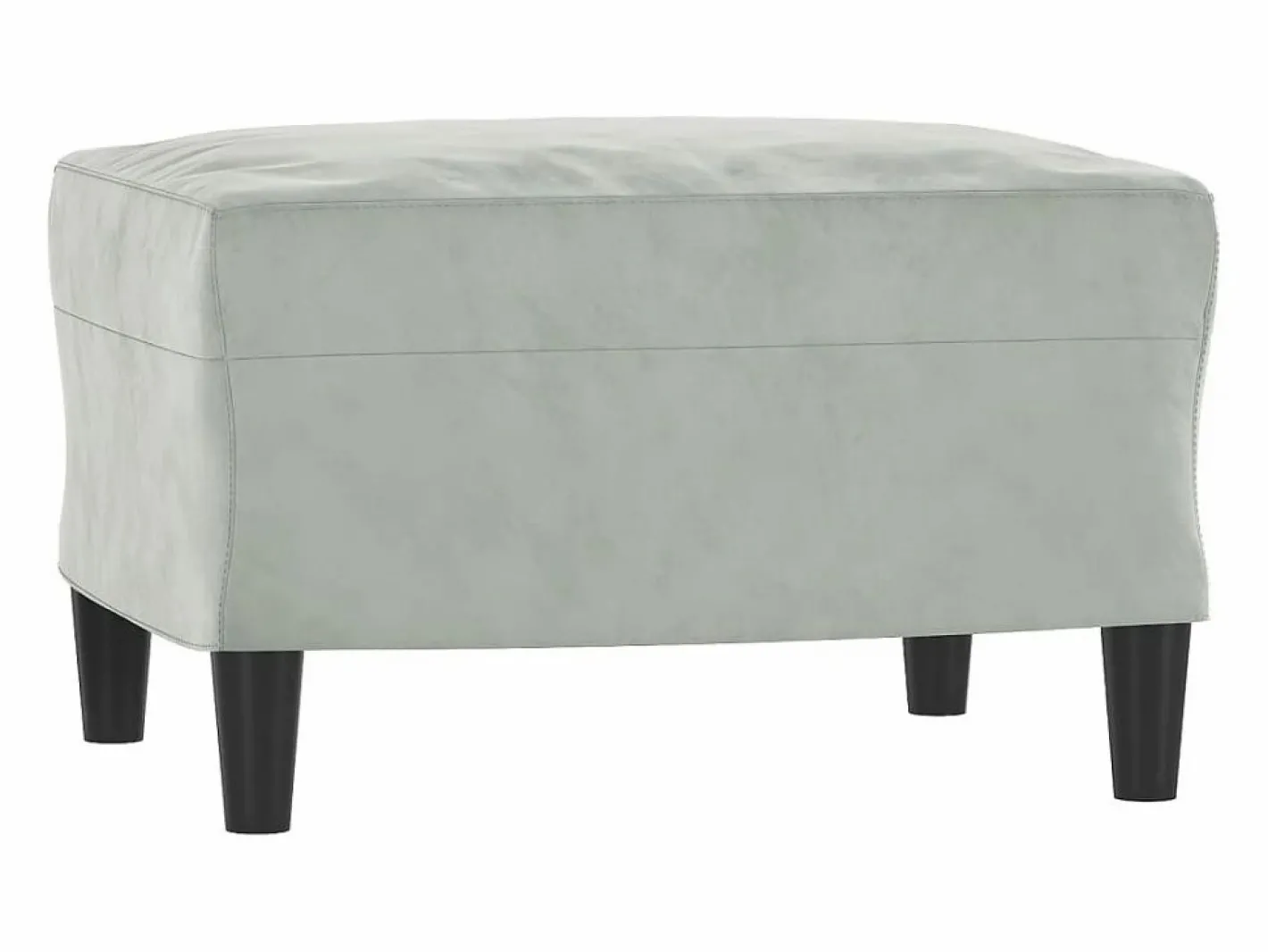 Reposapiés Claro 60x50x41 cm Terciopelo Gris New