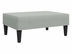 Reposapiés claro 77x55x31 cm terciopelo^ Outlet