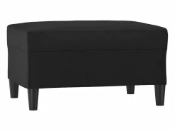 Reposapiés 70x55x41 cm Piel sintética Negro Discount