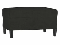 Reposapiés 70x55x41 cm Tela Negro Clearance