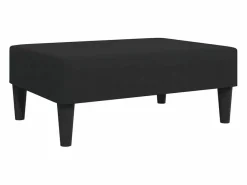 Reposapiés 77x55x31 cm terciopelo Negro Best