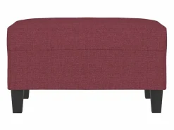 Reposapiés burdeos 70x55x41 cm Tela Rojo Online