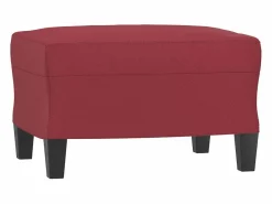 Reposapiés burdeos 60x50x41 cm Piel sintética Rojo Best