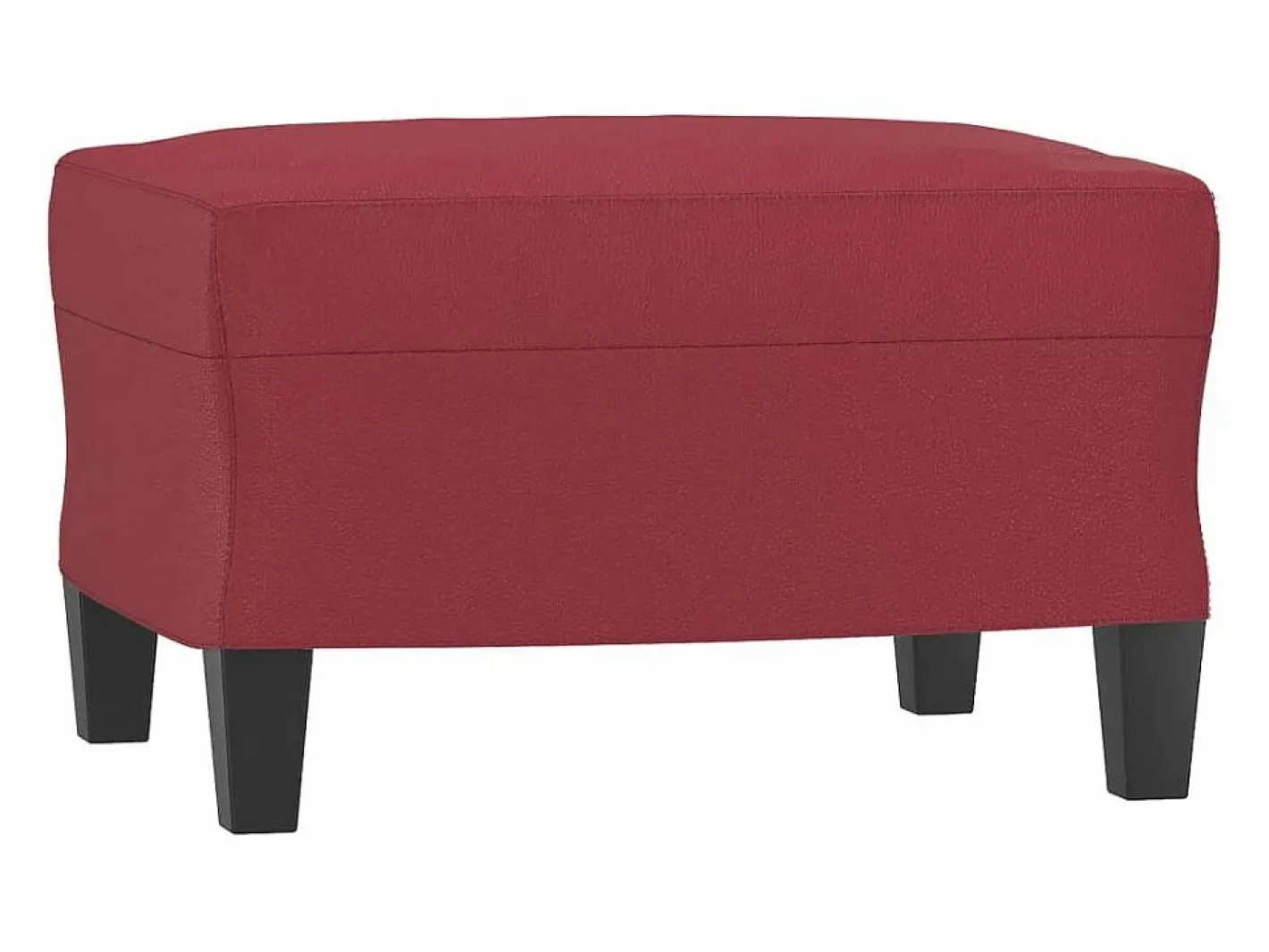 Reposapiés burdeos 60x50x41 cm Piel sintética Rojo Best