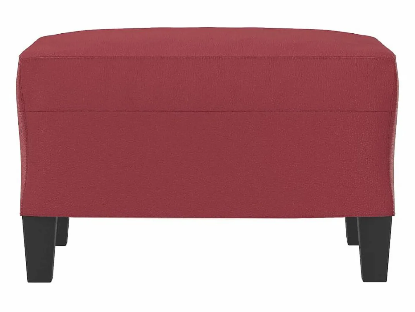 Reposapiés burdeos 60x50x41 cm Piel sintética Rojo Best