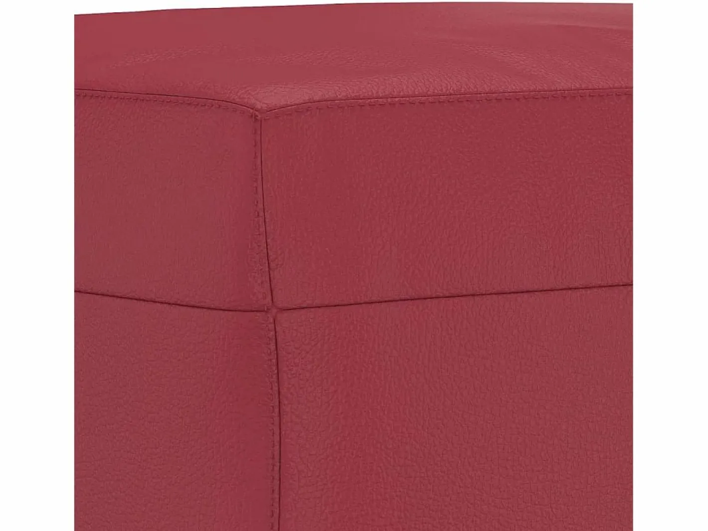 Reposapiés burdeos 60x50x41 cm Piel sintética Rojo Best