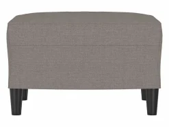 Reposapiés Taupe 60x50x41 cm Tela Gris
