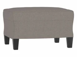 Reposapiés Taupe 60x50x41 cm Tela Gris