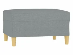 Reposapiés Tela Claro 70x55x41 cm Gris Best