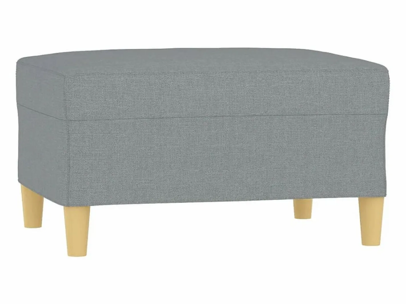 Reposapiés Tela Claro 70x55x41 cm Gris Best