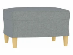 Reposapiés Tela Claro 60x50x41 cm Gris Clearance