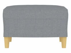 Reposapiés Tela Claro 60x50x41 cm Gris Clearance