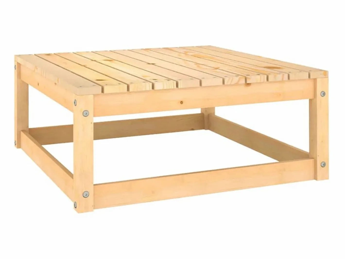 Reposapiéss de jardín con cojines 2 uds madera maciza de pino ES44892^ Outlet