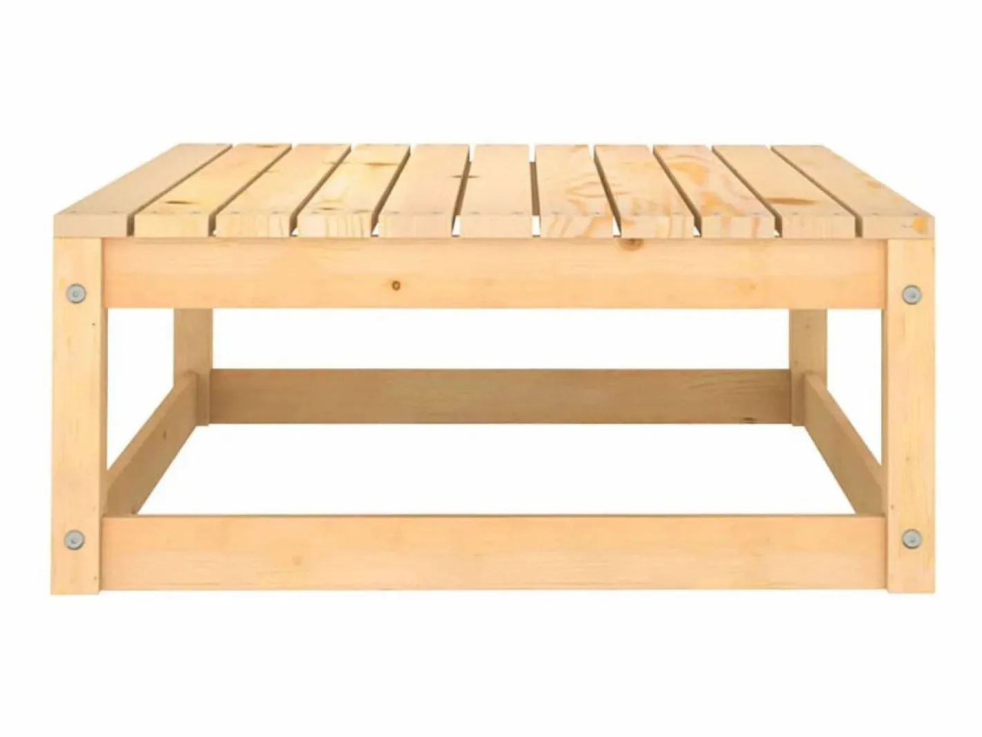 Reposapiéss de jardín con cojines 2 uds madera maciza de pino ES44892^ Outlet