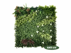 Vente-unique Panel Plantas Artificiales|Panel Plantas Artificiales|Revestimiento mural de vegetal sintético LAHTI - Pack de 1m² -