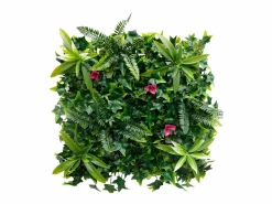 Vente-unique Panel Plantas Artificiales|Panel Plantas Artificiales|Revestimiento mural de vegetal sintético IKAZ - Pack de 1m² -