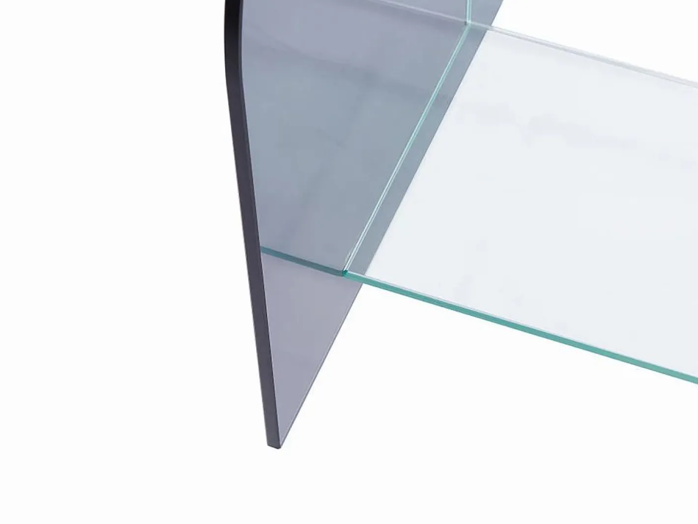 Revistero de vidrio templado - Transparente y gris - DUSILLA^Vente-unique Discount