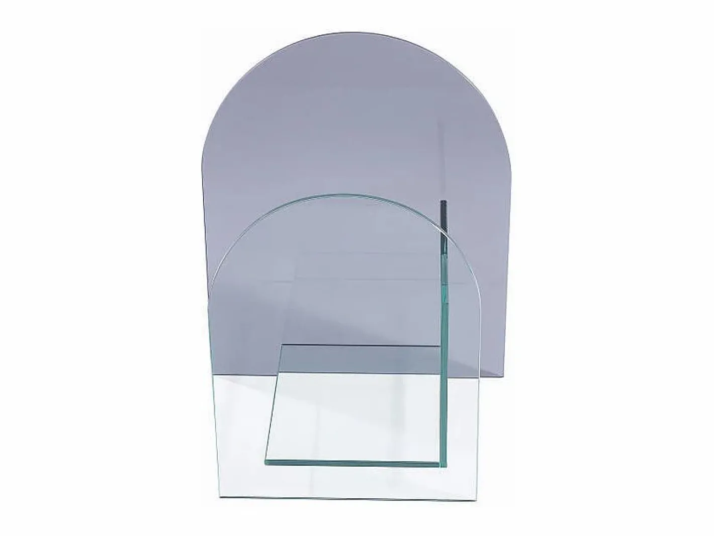 Revistero de vidrio templado - Transparente y gris - DUSILLA^Vente-unique Discount