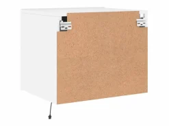 Garden Furniture Rhylan Mesita de noche de pared con luces LED Blanco Discount