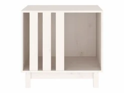 Garden Furniture Rivoli Caseta para perros madera maciza de pino 60x45x57 cm Blanco Clearance