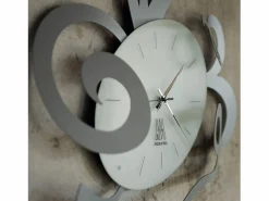 Reloj De Pared|Robin - Reloj de pared moderno , Ø45 cm, silencioso, acero creativo, Fabricado en Italia