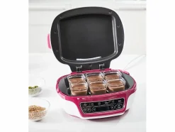 Robot de cocina pastelero Cake Factory Délices 1100W blanco/frambuesa con 5 programas y moldes CreaBake incluidos^Tefal Hot