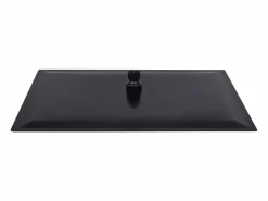 Rociador de ducha de lluvia cabezal de ducha accesorio de baño acero inoxidable 40 x 30 cm rectangular negro 02_0002083^Helloshop26 New