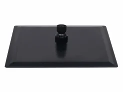Helloshop26 Rociador de ducha de lluvia cabezal de ducha accesorio de baño acero inoxidable 20 x 20 cm cuadrado negro 02_0002077 Gris Best