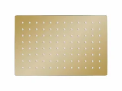Helloshop26 Alcachofa De Ducha, Cabezal|Rociador de ducha de lluvia de acero inoxidable 30x20 cm rectangular acabado dorado 02_0002095