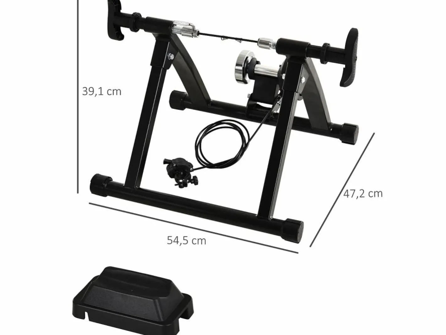 Homcom Bicicleta Estática|Rodillo entrenamiento bicicleta 54.5x47.2x39.1 cm