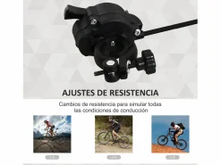 Homcom Bicicleta Estática|Rodillo entrenamiento bicicleta 54.5x47.2x39.1 cm