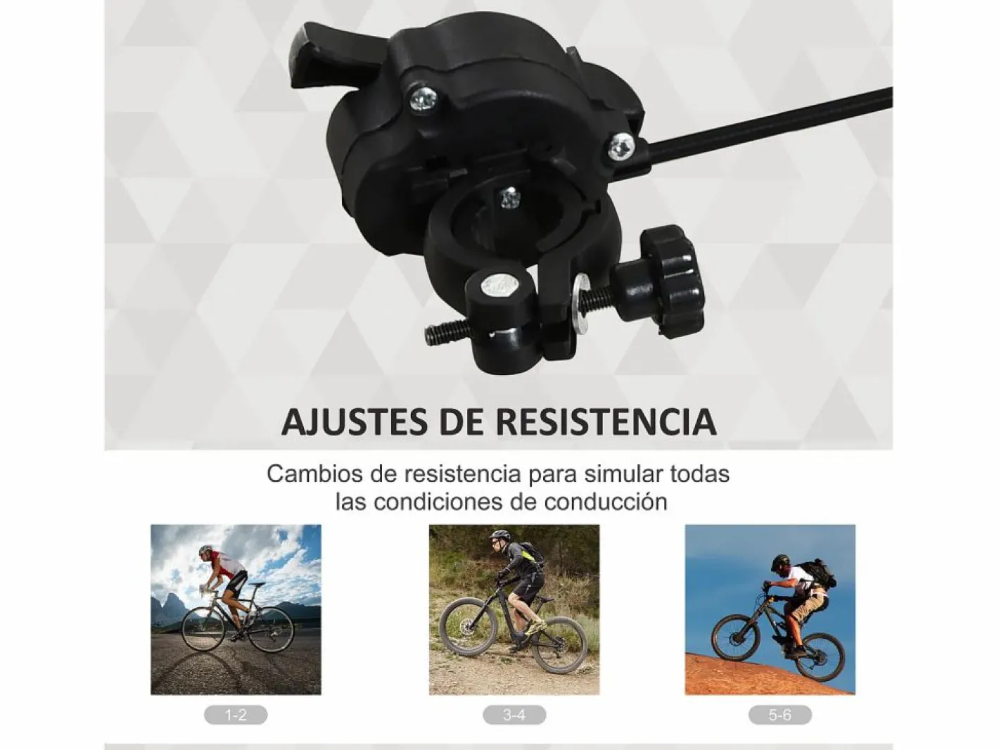 Homcom Bicicleta Estática|Rodillo entrenamiento bicicleta 54.5x47.2x39.1 cm