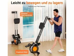 DripeX Aparato De Musculación|Rolder de resistencia magnética de , con 16 niveles de resistencia, deslizamiento doble, silencioso y liso, carga máxima de 160 kg