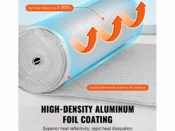Rollo Aislante Reflectante Doble SucceBuy con Núcleo de Espuma y Barrera Radiante de 122 CM x 1524CM Plateado Discount