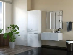 TOPESHOP RORY - Mueble de baño con canasta - Dimensiones 174x60x30 - Mueble de baño con contenedor con área de lavado Blanco Online