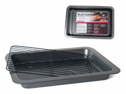 Rustidera Gerimport con rejilla antiadherente acero 43x29 cm^Basic Online