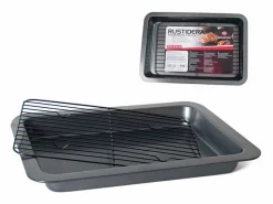 Rustidera Gerimport con rejilla antiadherente acero 43x29 cm^Basic Online