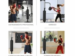 Homcom Aparato De Musculación|Saco de boxeo de pie 88x50x230 cm