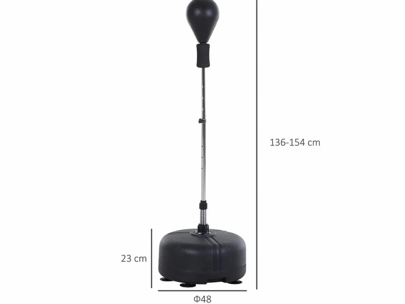 Homcom Saco de boxeo de pie ø48x154 cm Negro Hot